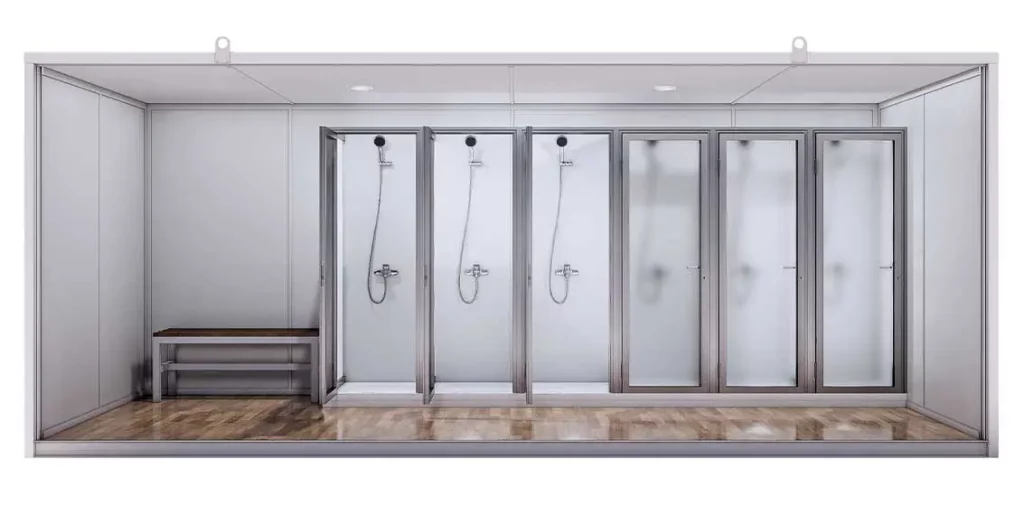 Módulo Baño Económico 20 Pies — 6 Duchas