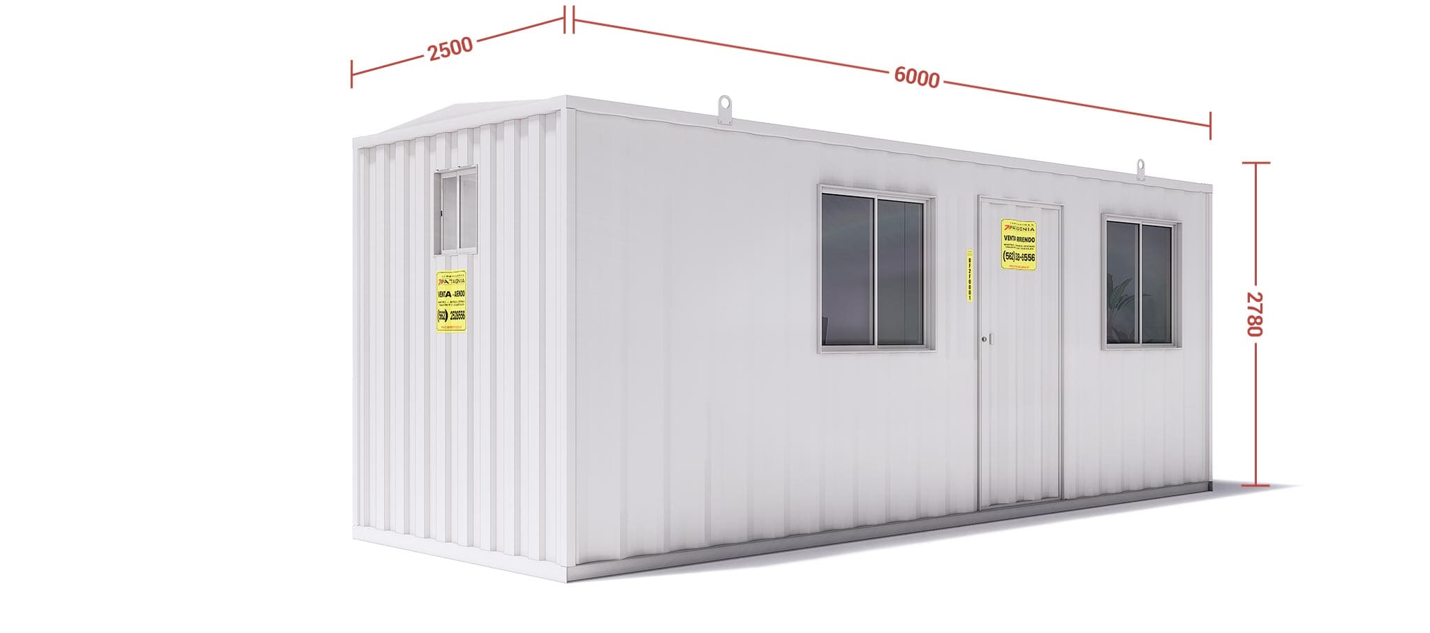 Módulo Oficina Económico 20 Pies — Baño Completo
